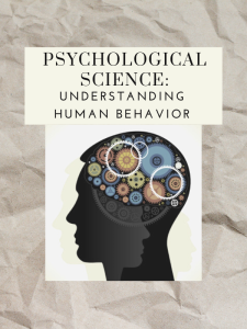 Psychological Science: Understanding Human Behavior book cover