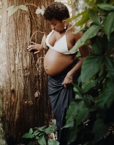 A pregnant person in their third trimester