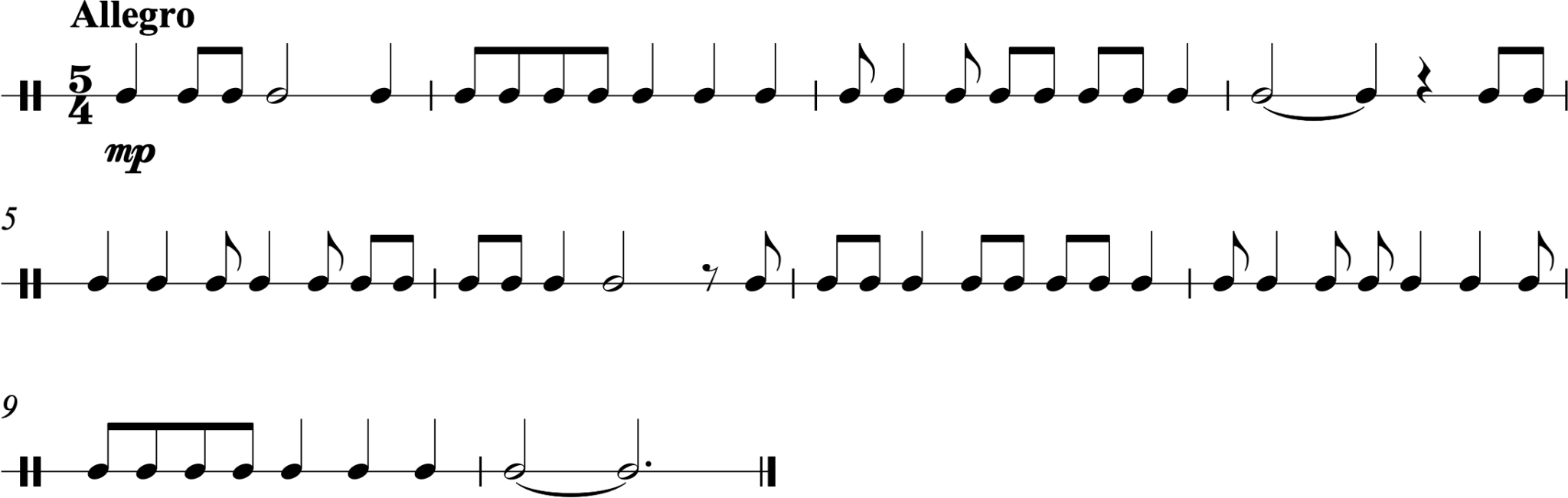 Chapter 16 Quintuple and Septuple Meters The Rhythm and Meter Compendium