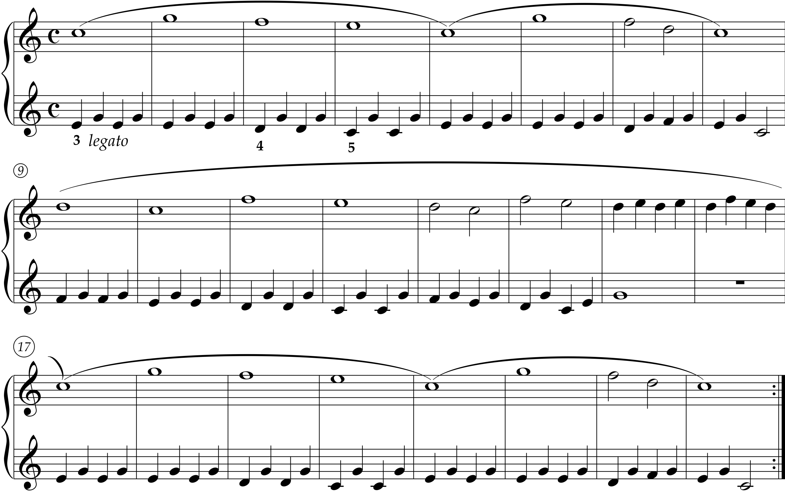 Score for Etude in C Major, Op. 101, No. 17 by Ferdinand Beyer