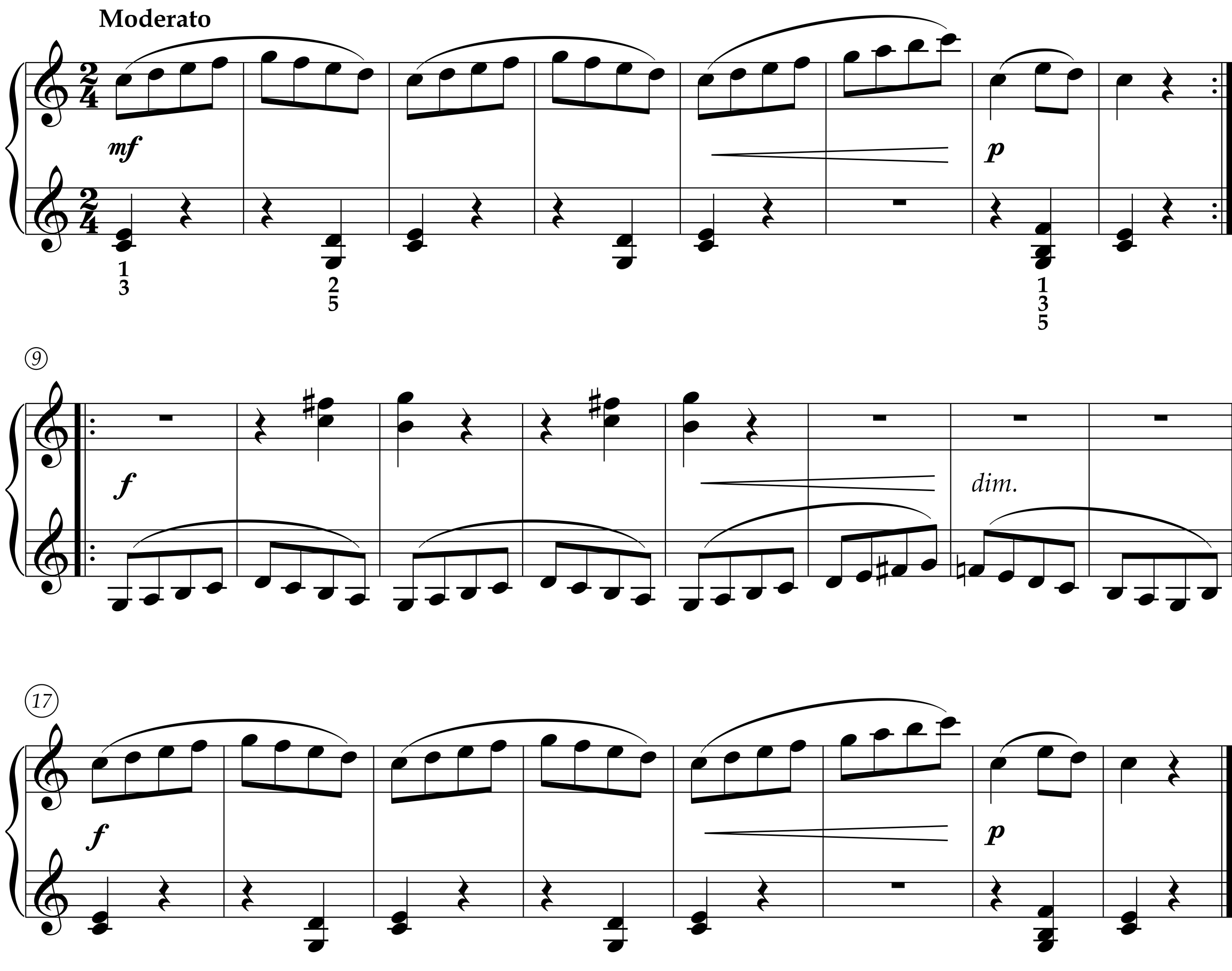 Score for Etude in C Major, Op. 117, No. 12 by Cornelius Gurlitt