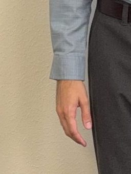 Hand's natural position at rest