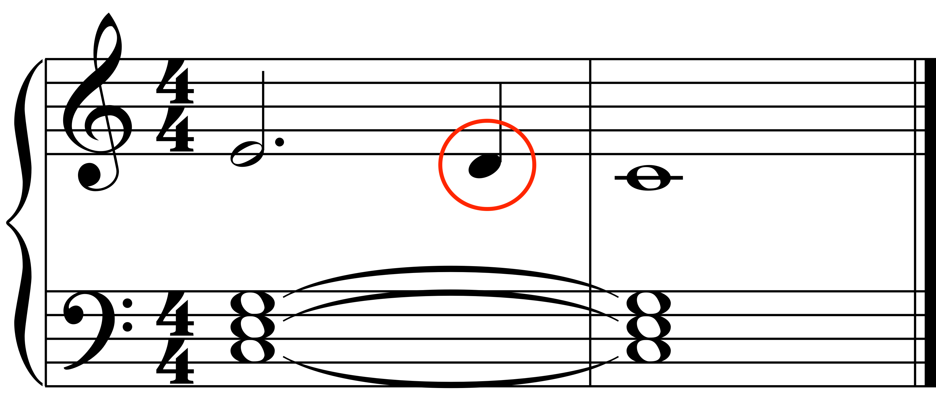 Passing tone example