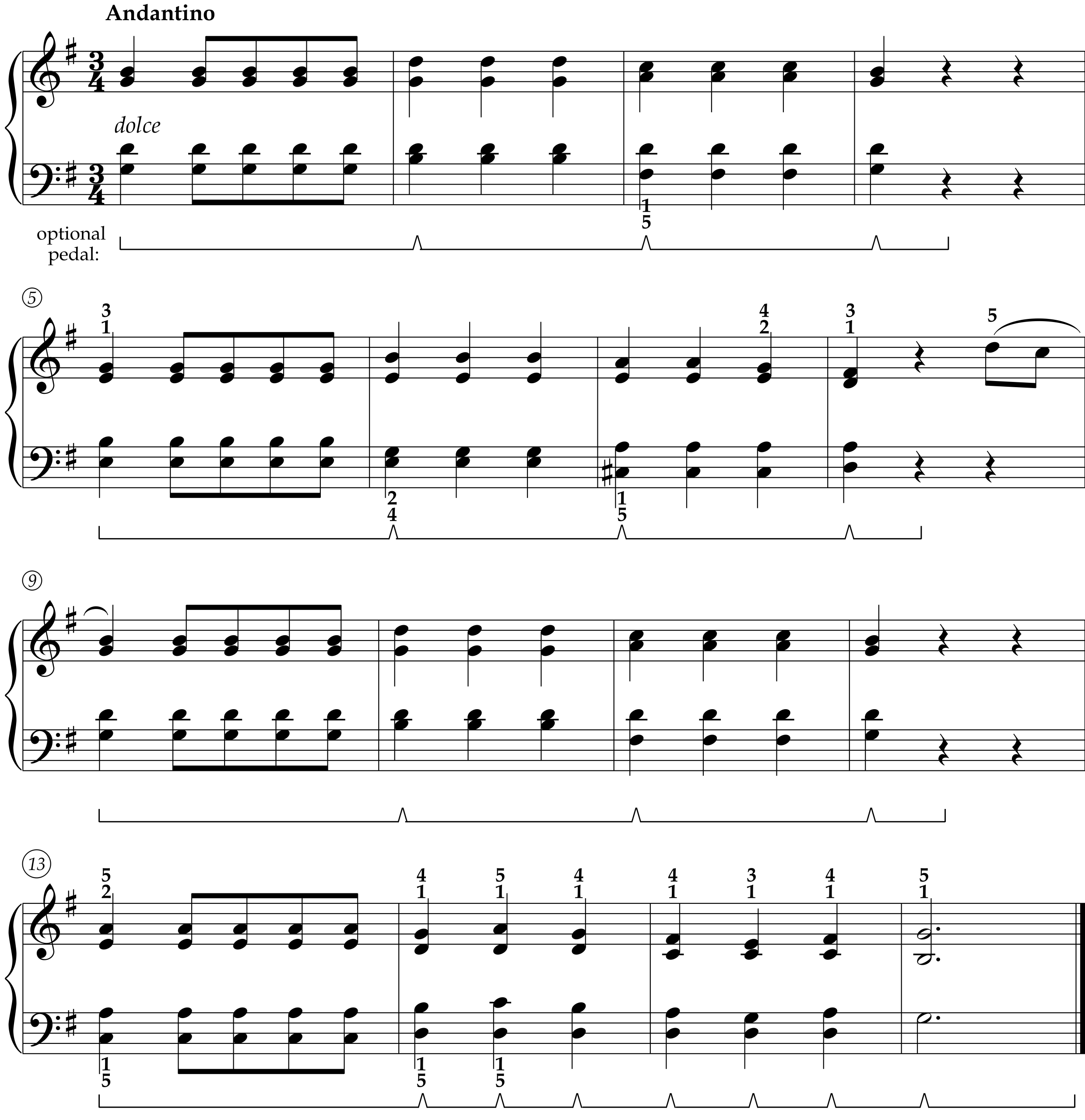 Score for Etude in G Major, Op. 108, No. 3 by Ludwig Schytte