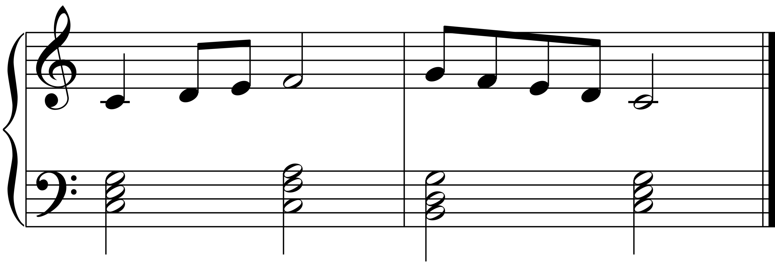 Harmonized 5FP C Major LH chords